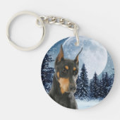 Dobermann-Schlüsselanhänger Schlüsselanhänger (Vorderseite)