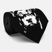 Dobermann-schwarze u. weiße krawatte (Gerollt)