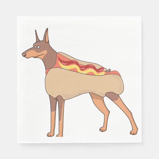 Dobermann Serviette (Vorderseite)