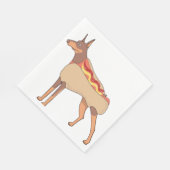 Dobermann Serviette (Ecke)
