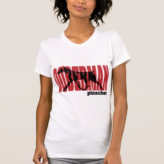 Dobermann-Silhouette, bewegend T-Shirt (Vorderseite)