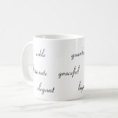 Dobermann-Silhouette-Tasse Kaffeetasse (Vorderseite Links)