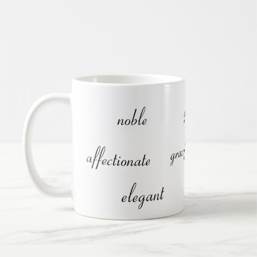 Dobermann-Silhouette-Tasse Kaffeetasse (Links)