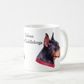 Dobermann sind Cuddlebugs Doberman Foto Kaffeetasse (VorderseiteRechts)