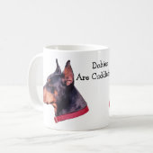 Dobermann sind Cuddlebugs Doberman Foto Kaffeetasse (Vorderseite Links)