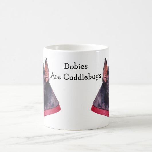 Dobermann sind Cuddlebugs Doberman Foto Kaffeetasse (Mittel)
