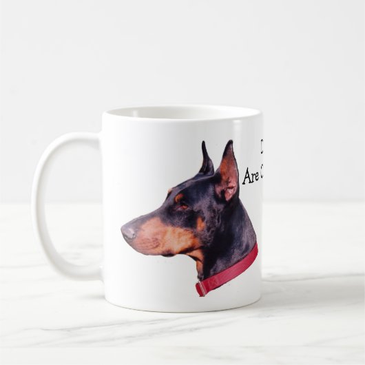 Dobermann sind Cuddlebugs Doberman Foto Kaffeetasse (Links)