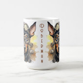 Dobermann Steampunk-Hund Kaffeetasse (Mittel)