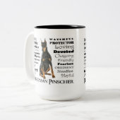 Dobermann-Tasse Zweifarbige Tasse (Vorderseite Links)