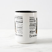 Dobermann-Tasse Zweifarbige Tasse (Mittel)
