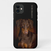 Dobermann-Telefon-Kasten Case-Mate iPhone Hülle (Rückseite)