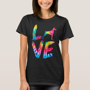 Dobermann Tie Dye Liebe Hund Mama Papa T-Shirt