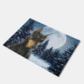 Dobermann-Tür-Matte Fußmatte (Schrägansicht)