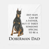 Dobermann-Vater-Fleece-Decke Fleecedecke (Vorderseite)