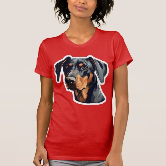 Dobermann Vater Mutter T-Shirt (Vorderseite)