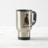 Dobermann-Vater-Reise-Tasse Reisebecher (VorderseiteRechts)