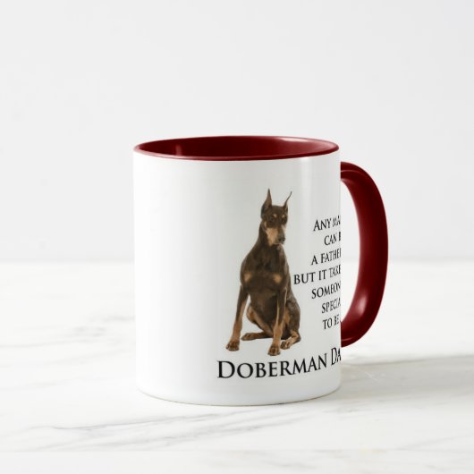 Dobermann-Vater-Tasse Tasse (VorderseiteRechts)