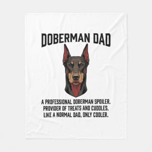 Dobermann-Vater Vintage Gravur Hunde Liebhaber Shi Fleecedecke