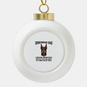 Dobermann-Vater Vintage Gravur Hunde Liebhaber Shi Keramik Kugel-Ornament