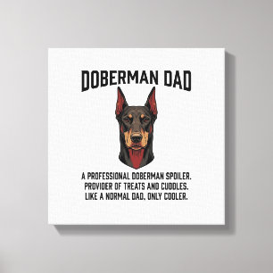 Dobermann-Vater Vintage Gravur Hunde Liebhaber Shi Leinwanddruck