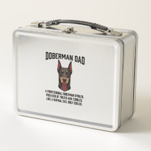 Dobermann-Vater Vintage Gravur Hunde Liebhaber Shi Metall Brotdose
