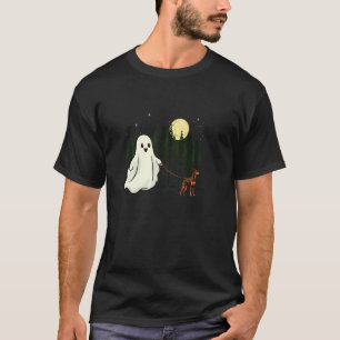 Dobermann Walking Ghost Halloween Lustiger Kinderk T-Shirt