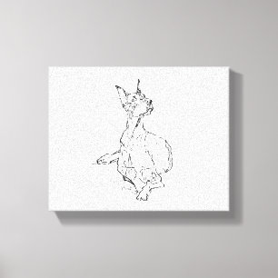 Dobermann-Wandkunst – Minimalistische Hundelinienz Leinwanddruck