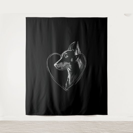 Dobermann Wandteppich (Vorderseite)