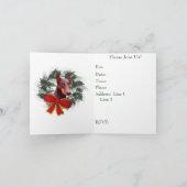 Dobermann-Weihnachtsfeiertags-Party Einladung (Innenseite)