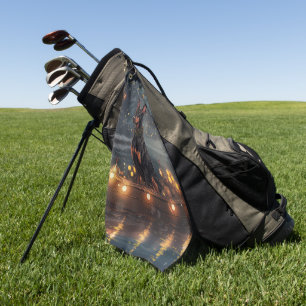 Dobermann-Weihnachtsfest-Reise Golfhandtuch