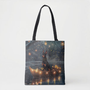 Dobermann-Weihnachtsfest-Reise Tasche