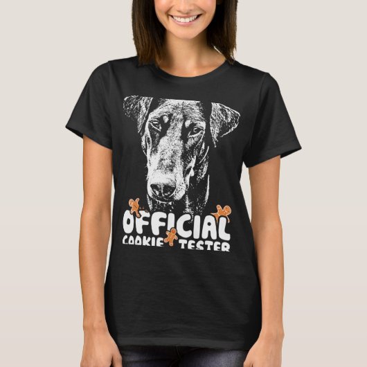 Dobermann-Weihnachtskekstester T-Shirt (Vorderseite)