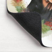 Dobermann-Weihnachtskranz Festlicher Hund Mousepad (Ecke)