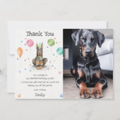 Dobermann Welppy Dog Birthday Danke Karte (Vorderseite)
