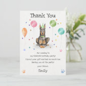Dobermann Welppy Dog Birthday Danke Karte (Stehend Vorderseite)
