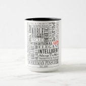Dobermann-Wort-Kunst-Tasse Tasse (Zentrum)