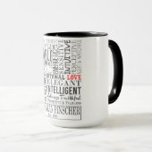 Dobermann-Wort-Kunst-Tasse Tasse (VorderseiteRechts)