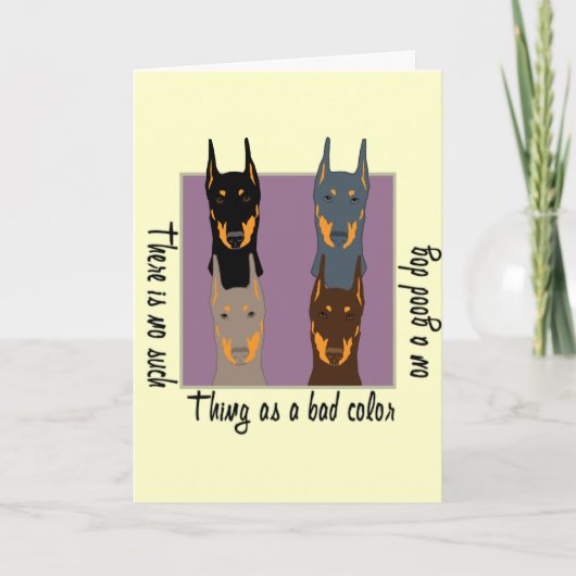 Dobermannfarben Karte (Vorderseite)