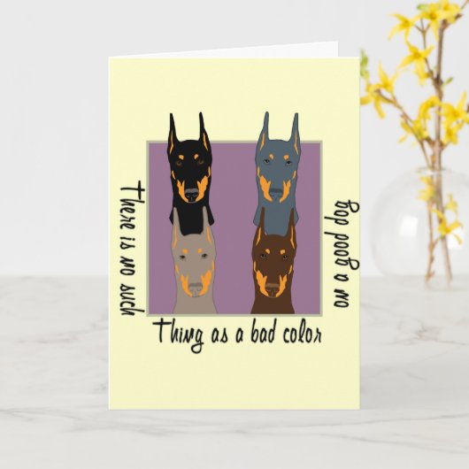 Dobermannfarben Karte (Gelbe Blume)