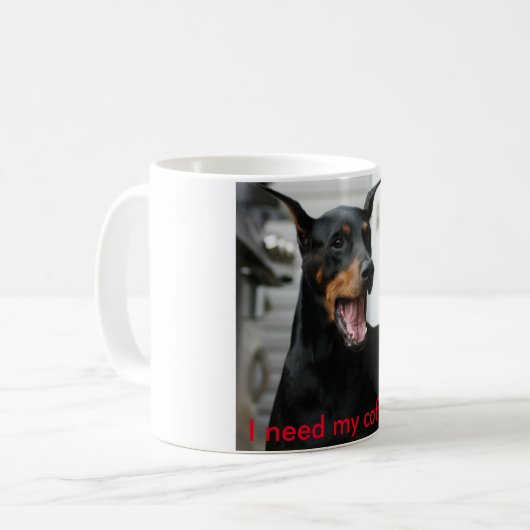 DobermannKaffeetasse Kaffeetasse (Vorderseite Links)