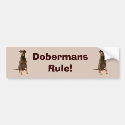 Dobermannpinscher-Autoaufkleber Autoaufkleber (Vorne)
