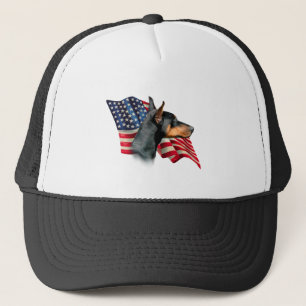 Dobermannpinscher-Flagge Truckerkappe