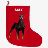 DobermannPinscher Großer Weihnachtsstrumpf (Vorderseite)
