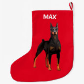 DobermannPinscher Großer Weihnachtsstrumpf (Rückseite)