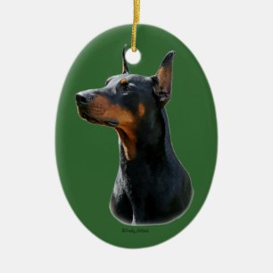 Dobermannpinscher-Hauptverzierung Keramikornament