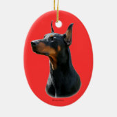 Dobermannpinscher-Hauptverzierung Keramikornament (Hinten)