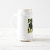 Dobermannpinscher-Hundebier Stein Bierglas (Vorderseite Links)