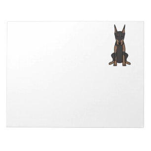 Dobermannpinscher-HundeCartoon Notizblock