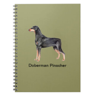 Dobermannpinscher-Hundenotizbuch Notizblock