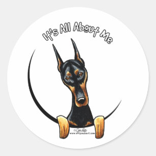 DobermannPinscher IAAM Runder Aufkleber